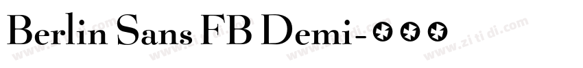 Berlin Sans FB Demi字体转换